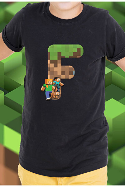 VİZYON İKRA Dječje pismo Štampano Pamuk kom T-shirt crna boja