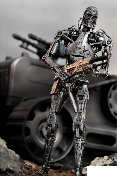 MYCH Terminator 2 Endoskeleton Figür Pozlanabilir Action Figure Terminatör İskelet