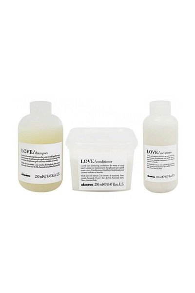 Davines Love Curl Care Set - Shampoo 250 ml, Cream 250 ml, Lovely Curl Cream 150 ml