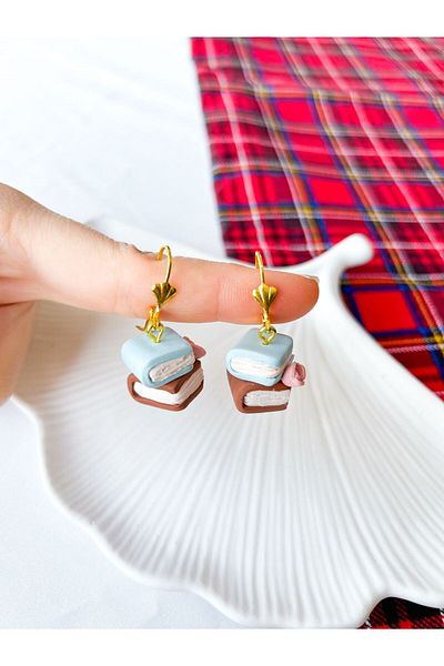 TREND Handmade Minimal Books Polymer Earrings Gift for Teachers