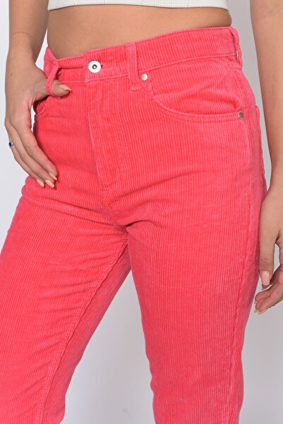 soBasic Παντελόνι από βελούδο με λεπτή ραφή και λεπτομέρεια τσέπης σε σχέδιο ...