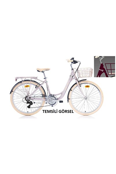 Carraro 26J CARRARO JULIET ŞEHİR BİSİKLETİ - MAT MÜRDÜM KROM KREM - 43