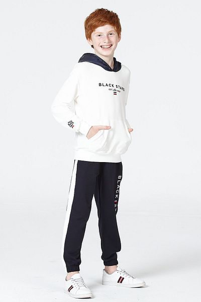 Black One Σετ φόρμας για αγόρι με μακρυμάνικη κουκούλα