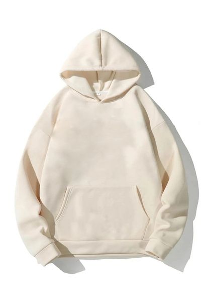 Black Sokak Beige Skeleton Tile Printed Hooded Oversize Sweatshirt Unisex