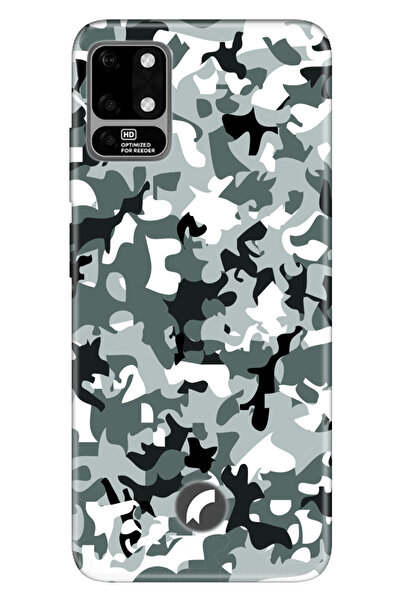 Reeder S19 Max Uyumlu Kılıf Silikon Desenli Resimli Kapak Kamuflaj