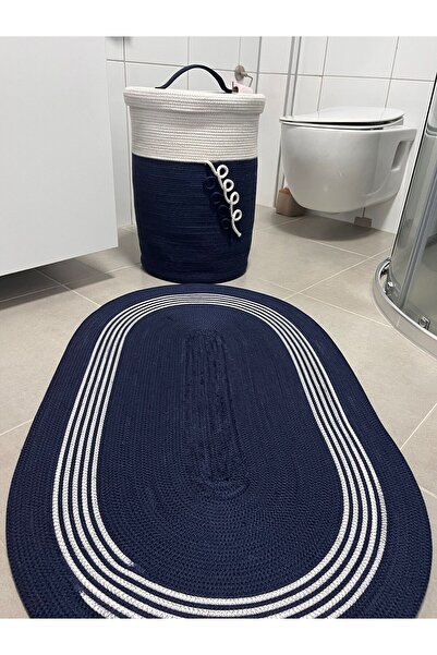 BHR Creative Jüt Halı Kilim Paspas Oval Model Özel Tasarım