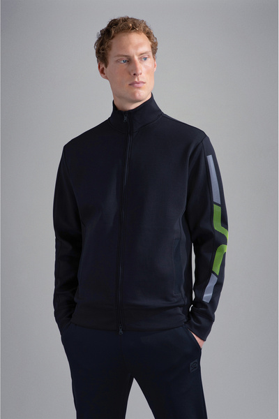 PAUL&SHARK MEN'S ZIPPED SWEATSHIRT C.W. COTTON