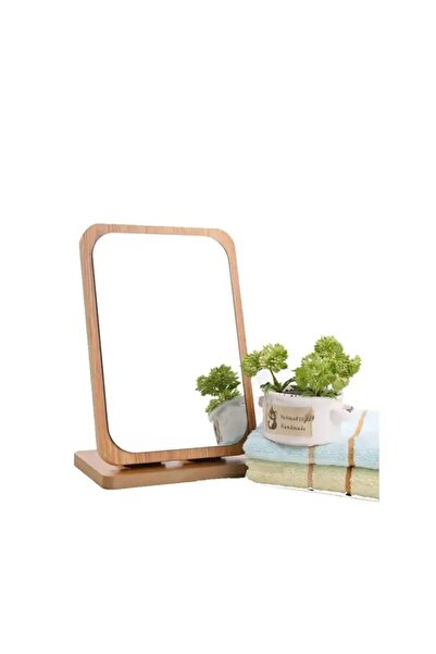 gaman Limited Edition Ayarlanabilir Açılı Ahşap Ayna Dikdörtgen Masaüstü Maky...