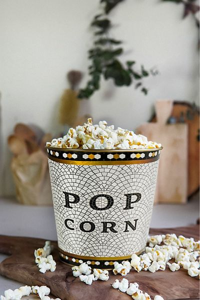 EVLE Metal Popcorn Box - Popcorn Bucket 13.5 Cm, Mosaic Er149-1o