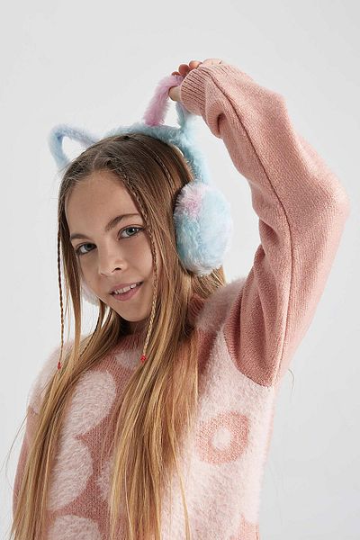 DeFacto Girl's Batik Patterned Plush Headphones