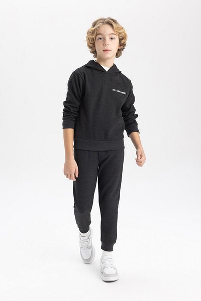 DeFacto Jungen Sweatshirt mit Kapuze und bedruckter Jogginghose 2er-Set B6662a823wn