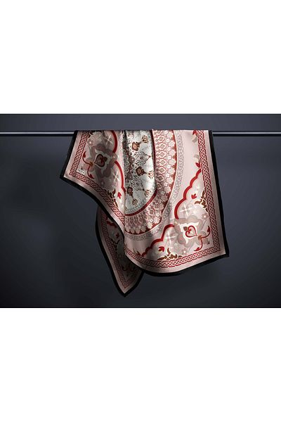 hijabchi Μεγάλο Μεταξένιο Φουλάρι Sura Rayon - Salmon - 120 X 120 cm