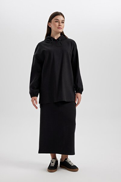 DeFacto Regular Fit Thessaloniki Fabric Maxi Skirt B2565ax23wn