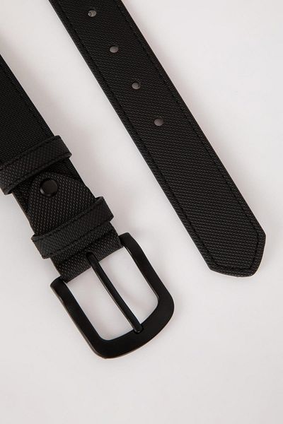 DeFacto Men's Oval Buckle Faux Leather Jean Belt S4211Azns