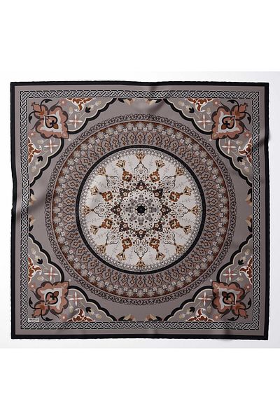 hijabchi Μεγάλο μεταξένιο κασκόλ Sura Rayon - Mink - 120 X 120 cm