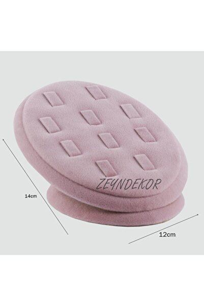 Zeyn Dekor Οβάλ θήκη δαχτυλιδιού σε ροζ χρώμα