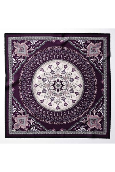 hijabchi Large Size Silky Sura Rayon Scarf - Plum - 120 X 120 cm