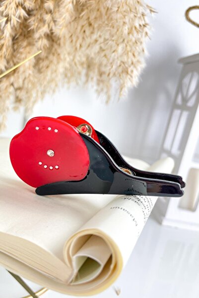 SUBU TASARIM Бордовий кістяний затискач - великий фігурний Sbt1294