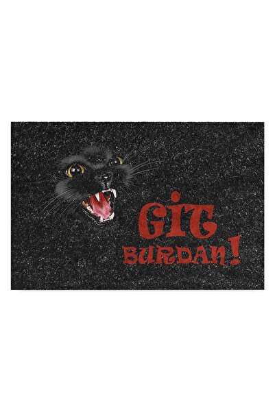 Monnhein سجادة باب أمامية مزخرفة، سجادة باب خارجية/داخلية/خارجية (ذهاب هنا باللون الأسود)