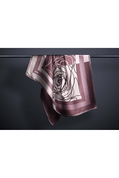 hijabchi Μεγάλο μεταξένιο κασκόλ Sura Rayon - Dusty Rose - 120 X 120 cm