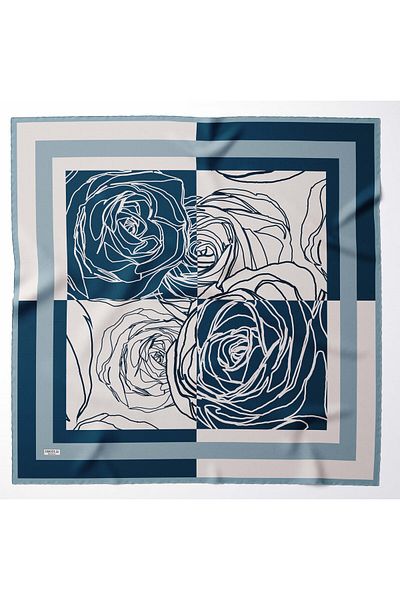 hijabchi Eșarfă Sura Rayon Mătăsoasă Dimensiune Mare - Albastru Petrol - 120 X 120 Cm