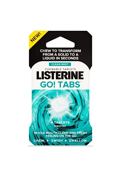 Listerine Go! Tabs Clean Mint Çiğneme Tableti 4lü