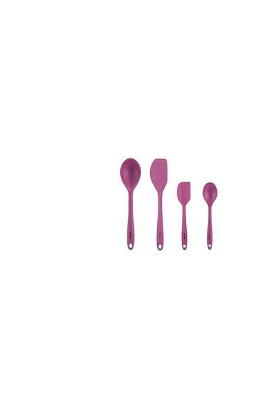 Tantitoni TANTITONI CHICKEN COLORED SILICONE SET OF 4 SPOONES AND SPATULA