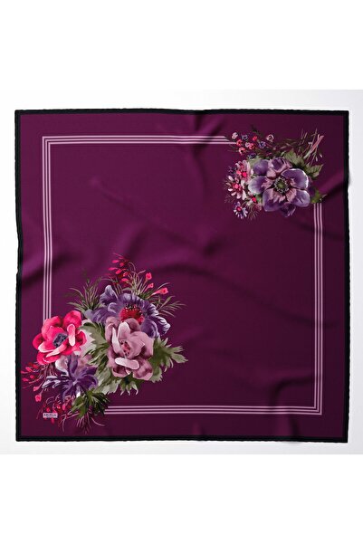 hijabchi Eșarfă Sura Rayon Mătăsoasă Dimensiune Mare - Prune - 120 X 120 Cm