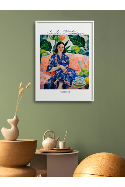 HOMEPACK Tekli Çerçeveli Kadın Tablo Modern Art Poster Tablo TK/199