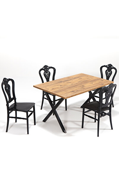 MOBETTO Siyah Matrix Maxima Carisma Mutfak Masa Takımı