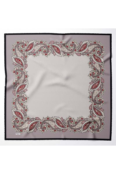 hijabchi Μεγάλο μεταξένιο κασκόλ Sura Rayon - Mink - 120 X 120 cm