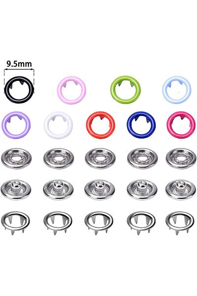 tuhafiyecimiz Pliers and 200 pcs Shirt Snaps and Baby Snaps Mounting Set