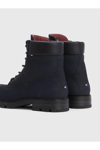 Tommy Hilfiger Lacivert Nubuk Deri Bot FM0FM04205 - DW5