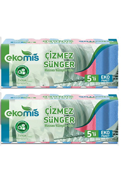 Ekomis Sponge 2-Piece Anti-Scratch Pack of 5