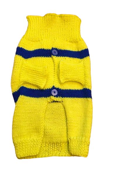 TULEK Yellow Phosphor Colored Hand Knitted Sweater for Cat and Dog