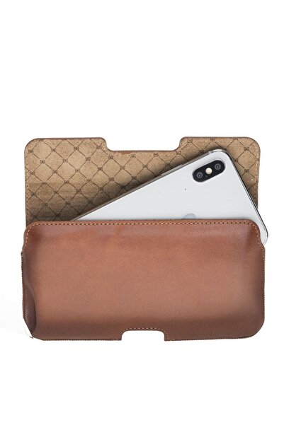 Bouletta Tüm Telefonlar ile Uyumlu Kemere Takılabilen Deri Kılıf - Aslant