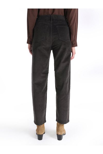 Colin's High Waist Wide Leg Anthracite Women's Trousers - Regular Cut