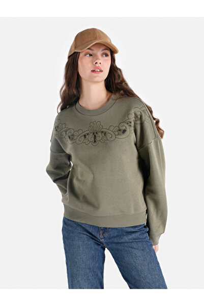 Colin's Πράσινο Γυναικείο Φούτερ - Χαλαρή Εφαρμογή