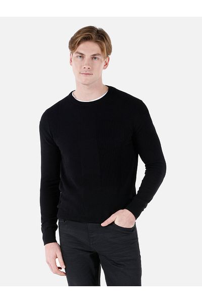 Colin's Pulover negru pentru bărbați