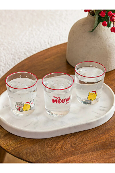 LC Waikiki Lcw Home Printed Glass Cup 3 Pack 315 ml