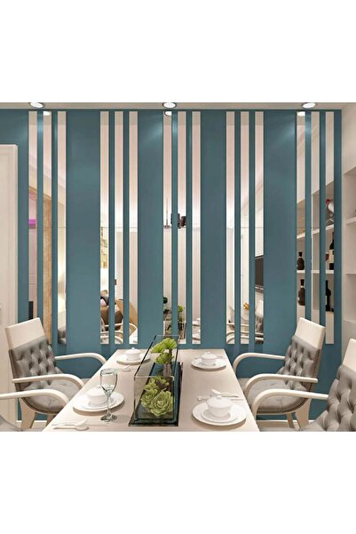 tera reklam Şerit Ayna Pleksi Duvar Süsü 2,5cmx120cm 6 Adet (KENDİNDEN YAPIŞK...