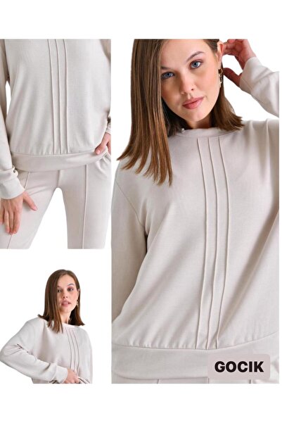 GOCIK Kadın Eşofman Takım - Taş Rengi