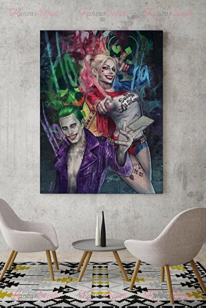 KanvasSepeti 90x120cm Büyük Boy Joker Kanvas Canvas Tablo Tablolar