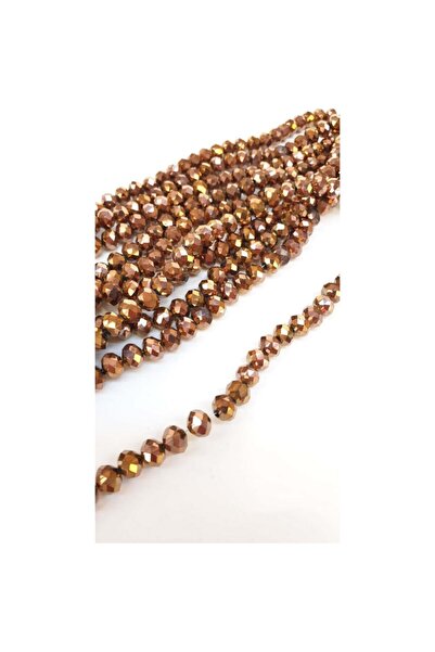 Hobigram خرزة كريستال مطلية بالنحاس 8 ملم