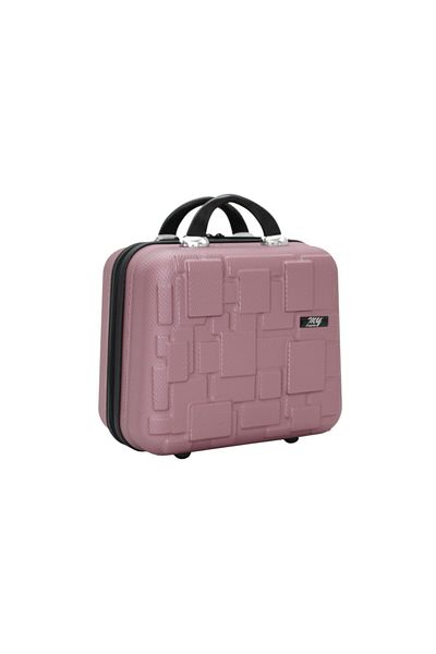 MY SARACİYE My Luggage 50136 - Dusty Rose Bakelite Travel Makeup Bag