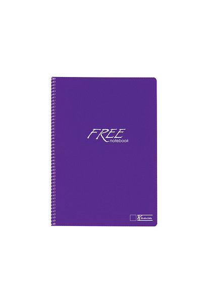 KESKİN COLOR Free A4 100 Sheets Spiral Notepad with Plastic Cover (145000) Unlined Purple