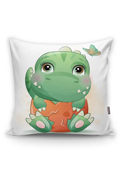 Realhomes Slatka navlaka za jastuk sa dizajnom dinosaura