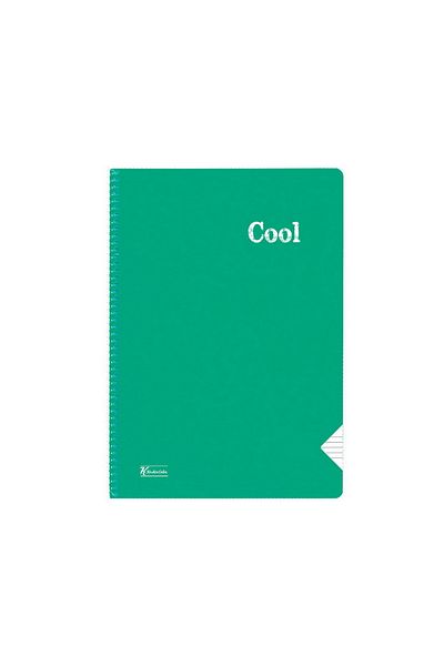 KESKİN COLOR Cool A4 72 Sheets Plastic Cover Spiral Notebook (321612) Checked Green