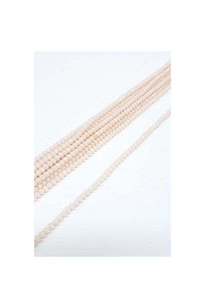 Hobigram Κρέμα ματ κρυστάλλινες χάντρες 4 mm – Ειδικό σχέδιο, αξεσουάρ, ποιοτική παραγωγή, λαμπερό στυλ – χάντρες – Β