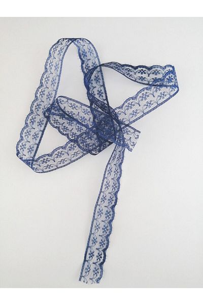 Hobigram Μπλε Navy Lace Ribbon – Προσαρμοσμένο σχέδιο, Αξεσουάρ, Ποιοτική Παραγωγή, Εντυπωσιακό Στυλ – Κορδέλα – Kurde